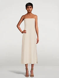 Strapless Admiral Crepe Midi Dress