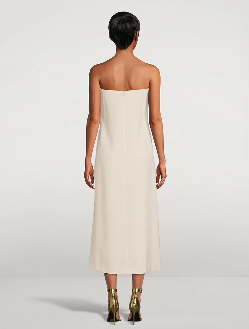 Strapless Admiral Crepe Midi Dress