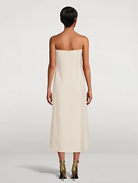 Strapless Admiral Crepe Midi Dress