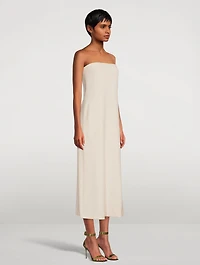 Strapless Admiral Crepe Midi Dress