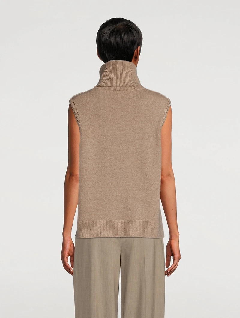 Cashmere Turtleneck Vest