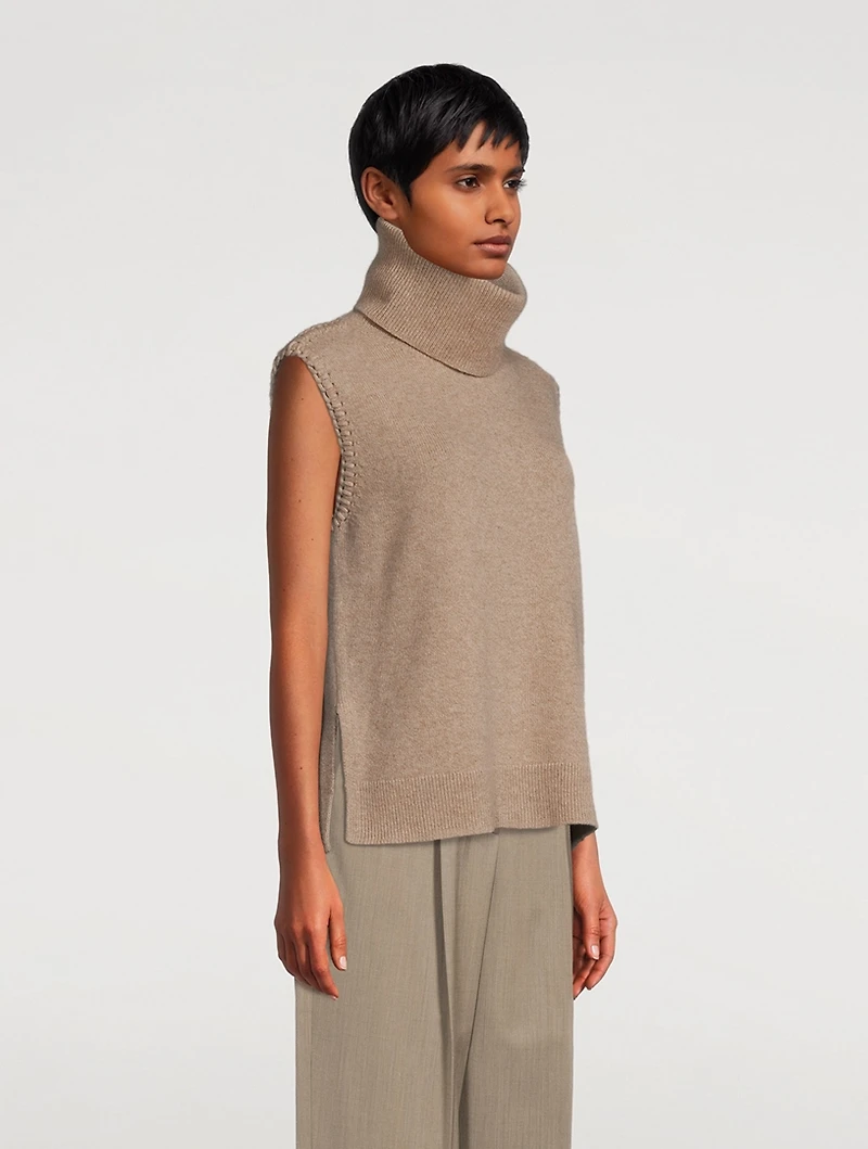 Cashmere Turtleneck Vest