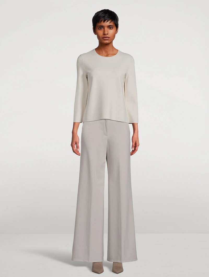 Terena Wide-Leg Precision Ponte Trousers