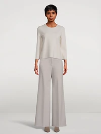 Terena Wide-Leg Precision Ponte Trousers
