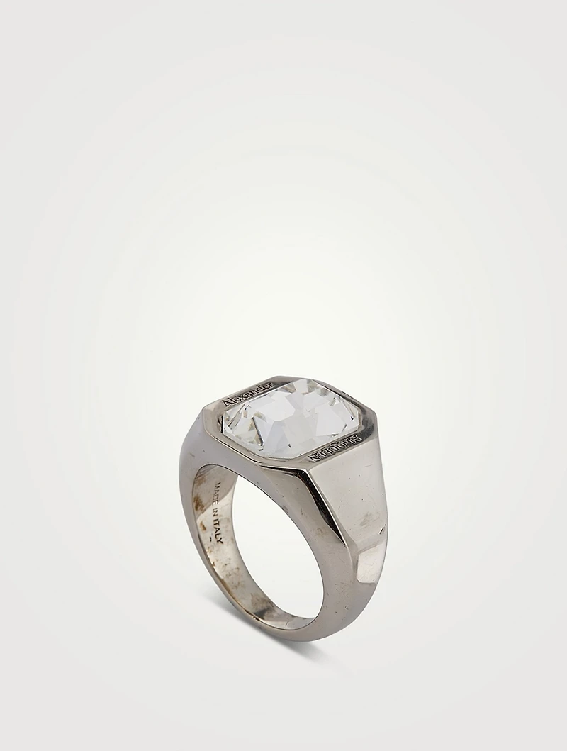 Logo Jewelled Crystal Ring