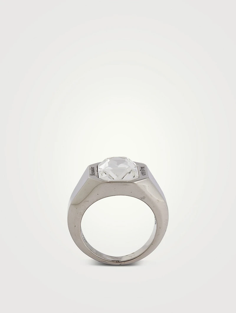 Logo Jewelled Crystal Ring