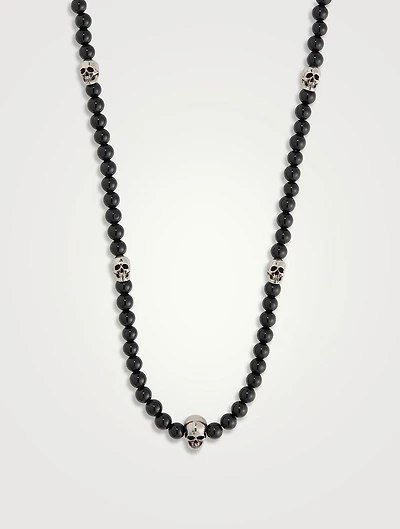 Skull Charm Beaded Necklace