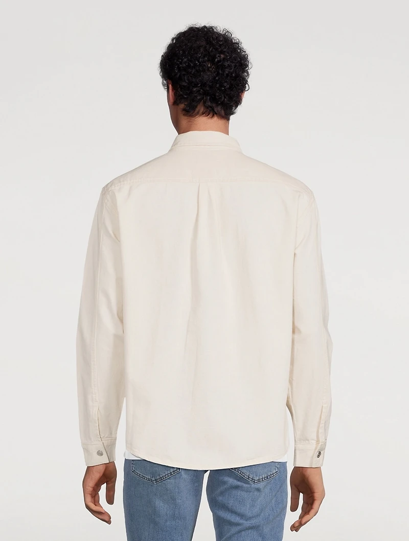 Cotton Denim Slim-Fit Shirt
