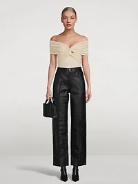The Cerise Off-The-Shoulder Bodysuit