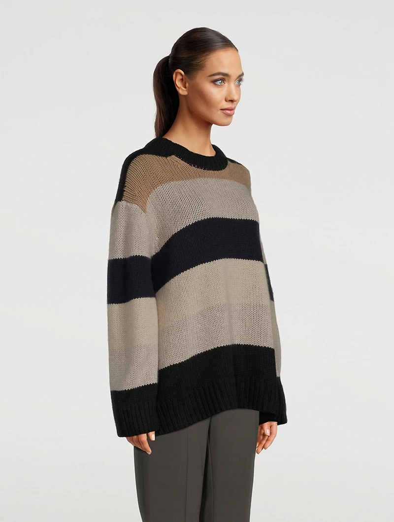 The Jade Striped Cashmere Sweater