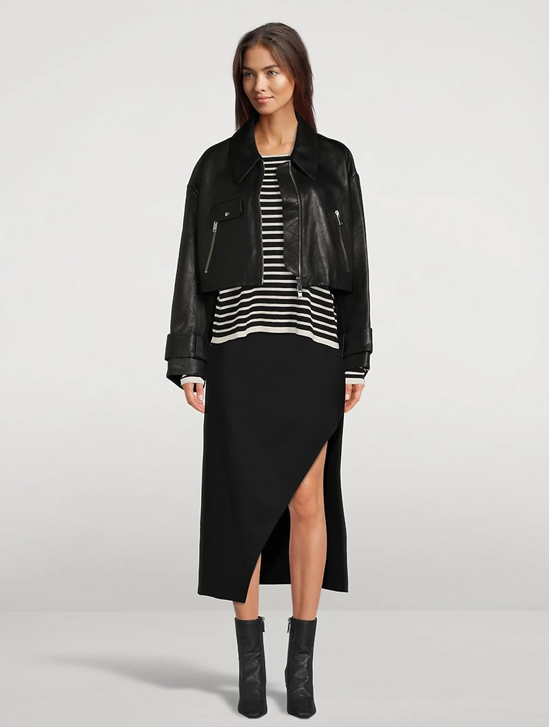 The Casey Silk Top Stripe Print