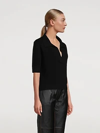 The Jo Shrunken Polo Sweater