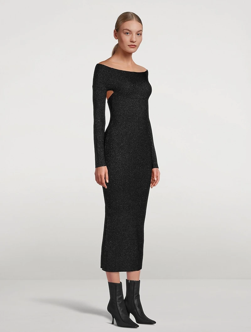 The Marisole Off-The-Shoulder Knit Dress
