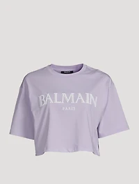 Roman Rubber Logo Cropped T-Shirt