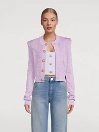 Monogram Mesh Knit Cardigan