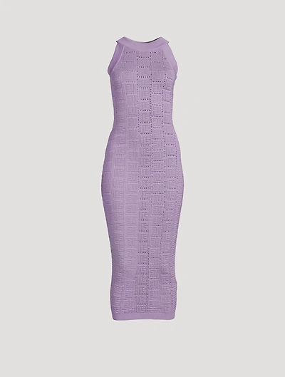 Monogram Mesh Knit Maxi Dress