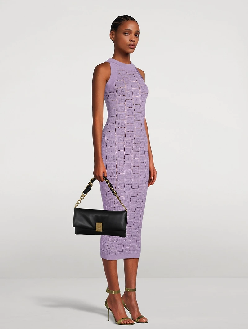 Monogram Mesh Knit Maxi Dress
