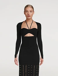 Alexia Ribbed Sweetheart Top