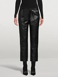 Tessa Vegan Leather Tie-Waist Pants