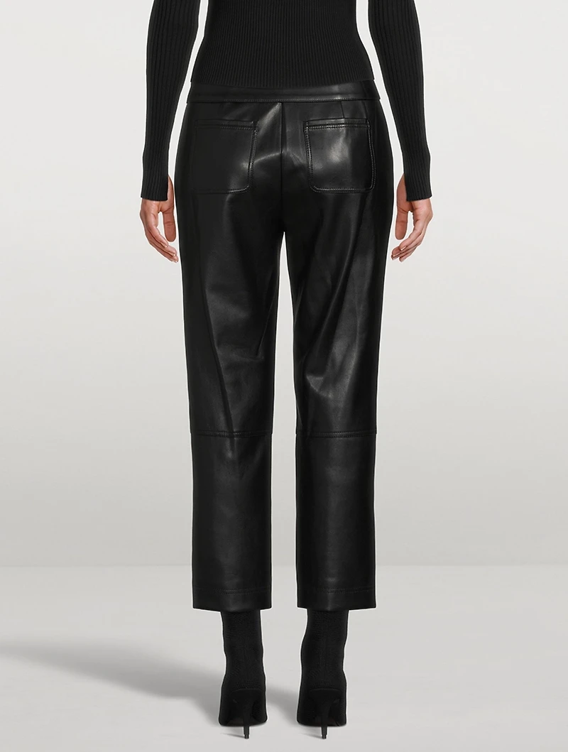 Tessa Vegan Leather Tie-Waist Pants