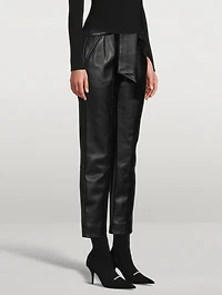 Tessa Vegan Leather Tie-Waist Pants
