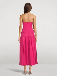 Joanine Strapless Midi Dress