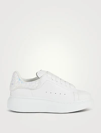 Oversized Sneakers With Glitter Heel