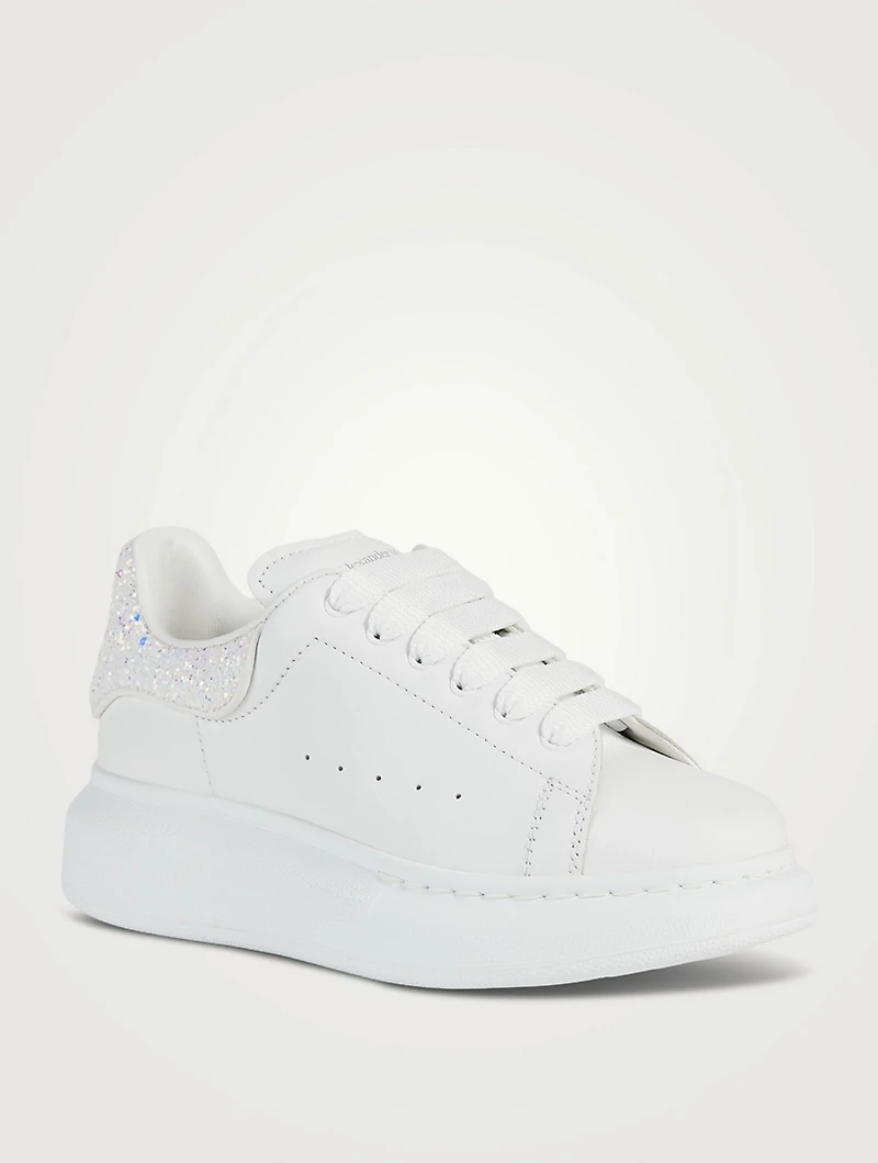 Oversized Sneakers With Glitter Heel