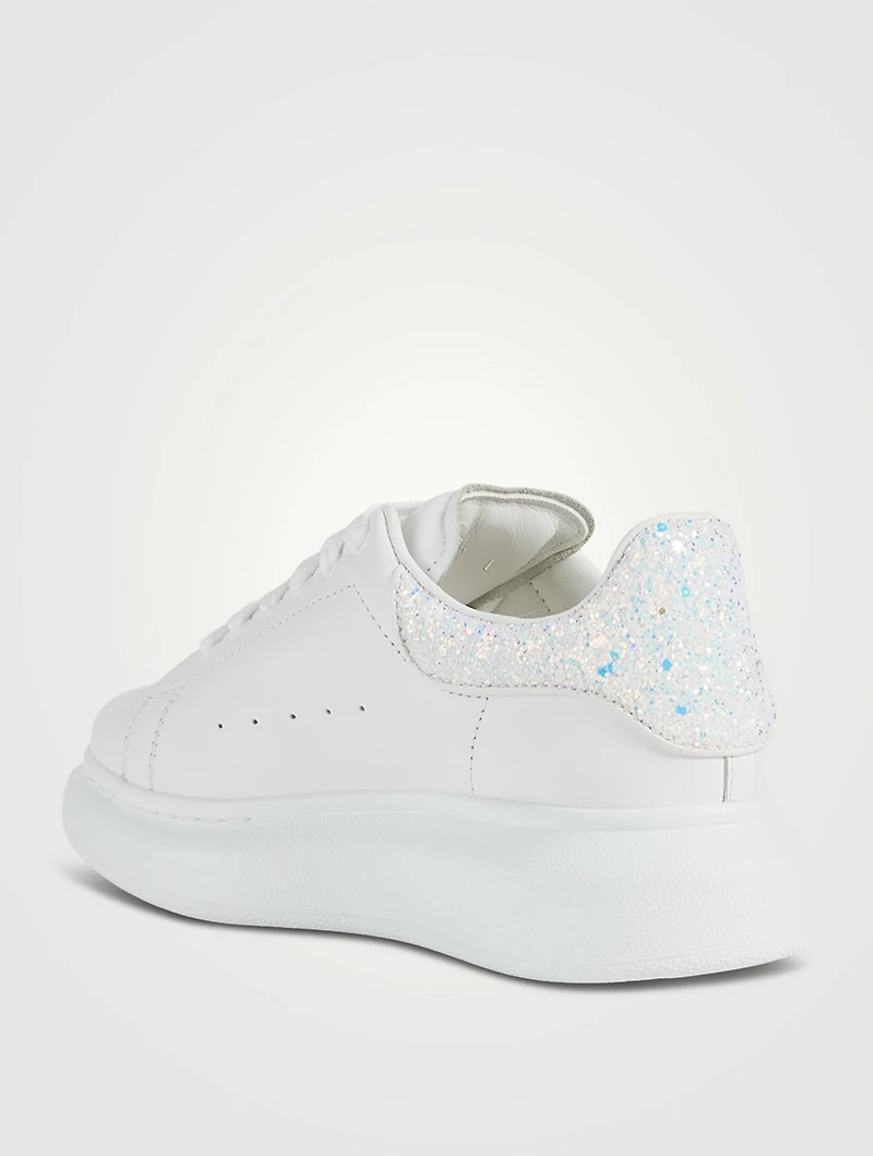 Oversized Sneakers With Glitter Heel
