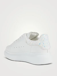 Oversized Sneakers With Glitter Heel