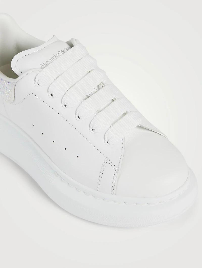 Oversized Sneakers With Glitter Heel