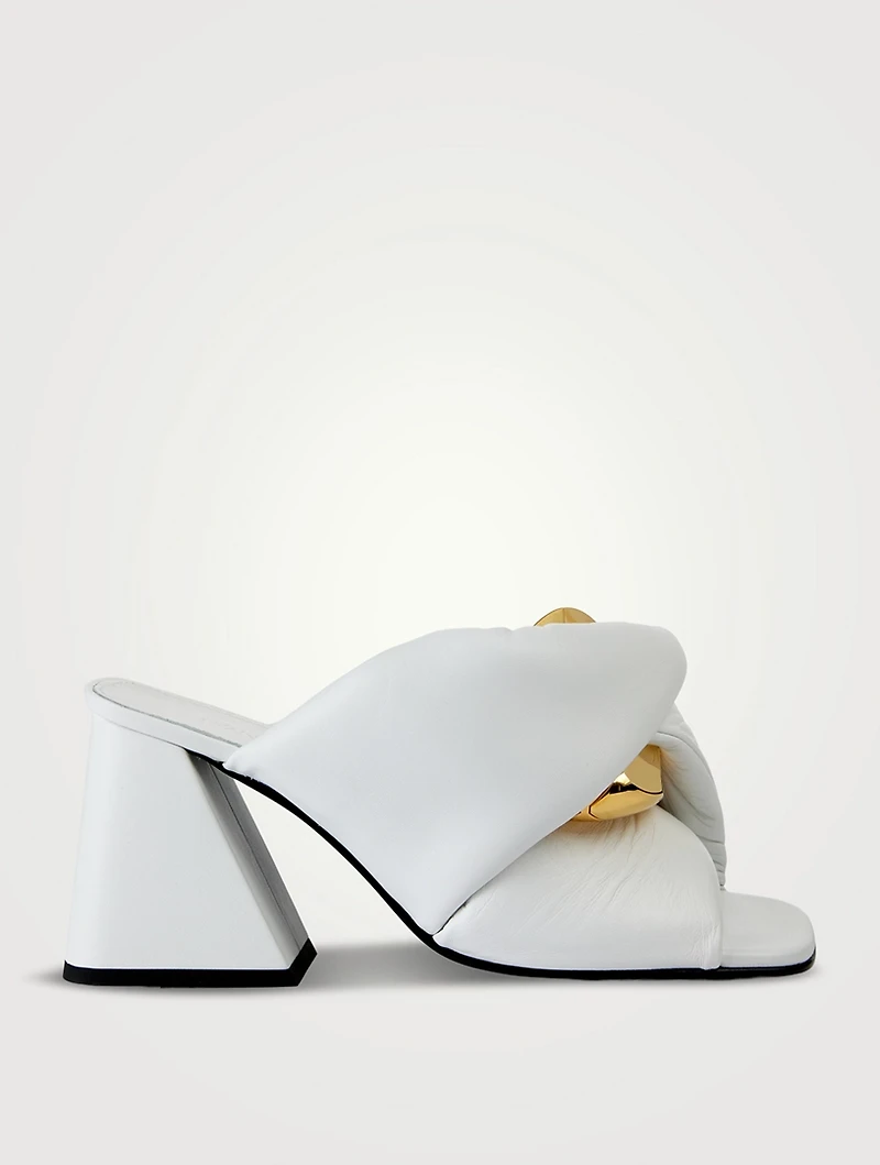 Chain Twist Leather Mules