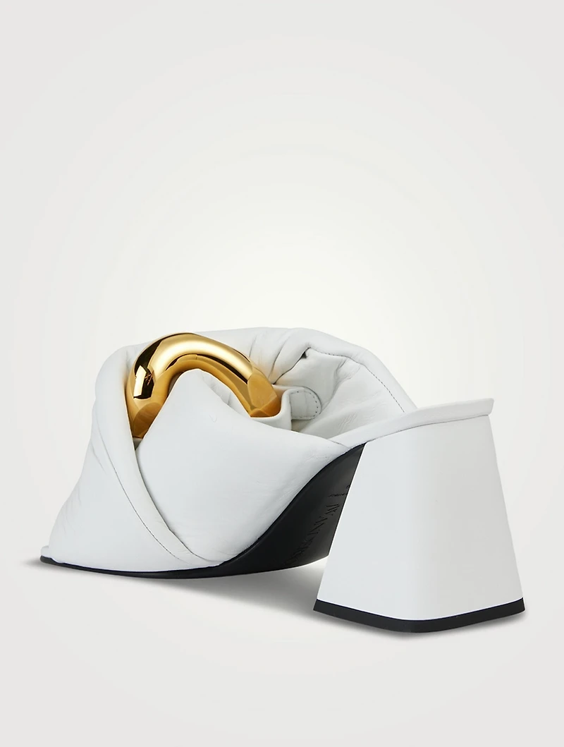 Chain Twist Leather Mules