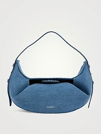 Mini Fortune Cookie Denim Shoulder Bag