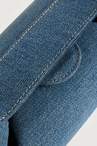 Mini Fortune Cookie Denim Shoulder Bag