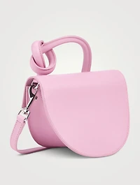 Pretzel Leather Top Handle Bag