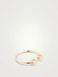 Le Cube Diamant 18K Gold Ring With Diamonds