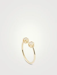 Le Cube Diamant 18K Gold Ring With Diamonds