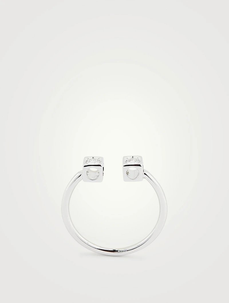 Le Cube Diamant 18K White Gold Ring With Diamonds