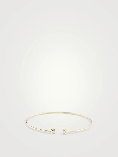 Small Le Cube 18K Gold Diamant Flex Bracelet With Diamonds