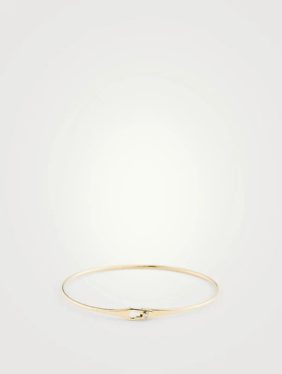 Serrure 18K Gold Bangle Bracelet With Diamond