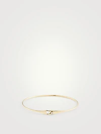 Serrure 18K Gold Bangle Bracelet With Diamond