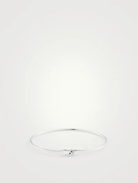 Serrure 18K White Gold Bangle Bracelet With Diamond