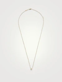 Medium Le Cube Diamant 18K Gold Necklace With Diamond