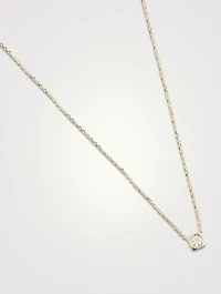 Medium Le Cube Diamant 18K Gold Necklace With Diamond
