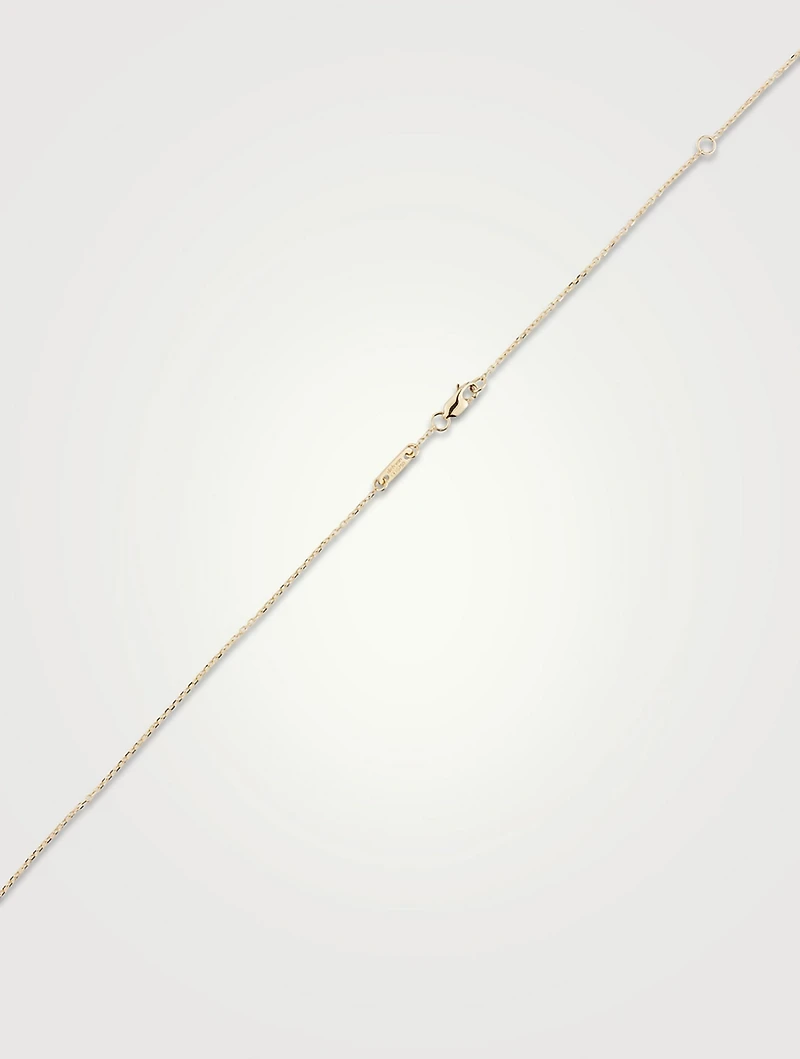 Medium Le Cube Diamant 18K Gold Necklace With Diamond
