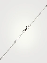 Medium Le Cube Diamant 18K White Gold Necklace With Diamond