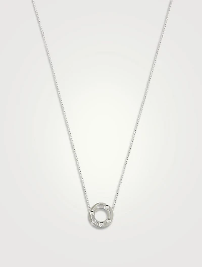 Pulse 12mm 18K White Gold Necklace With Diamonds