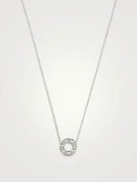 Pulse 12mm 18K White Gold Necklace With Diamonds
