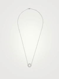 Pulse 12mm 18K White Gold Necklace With Diamonds